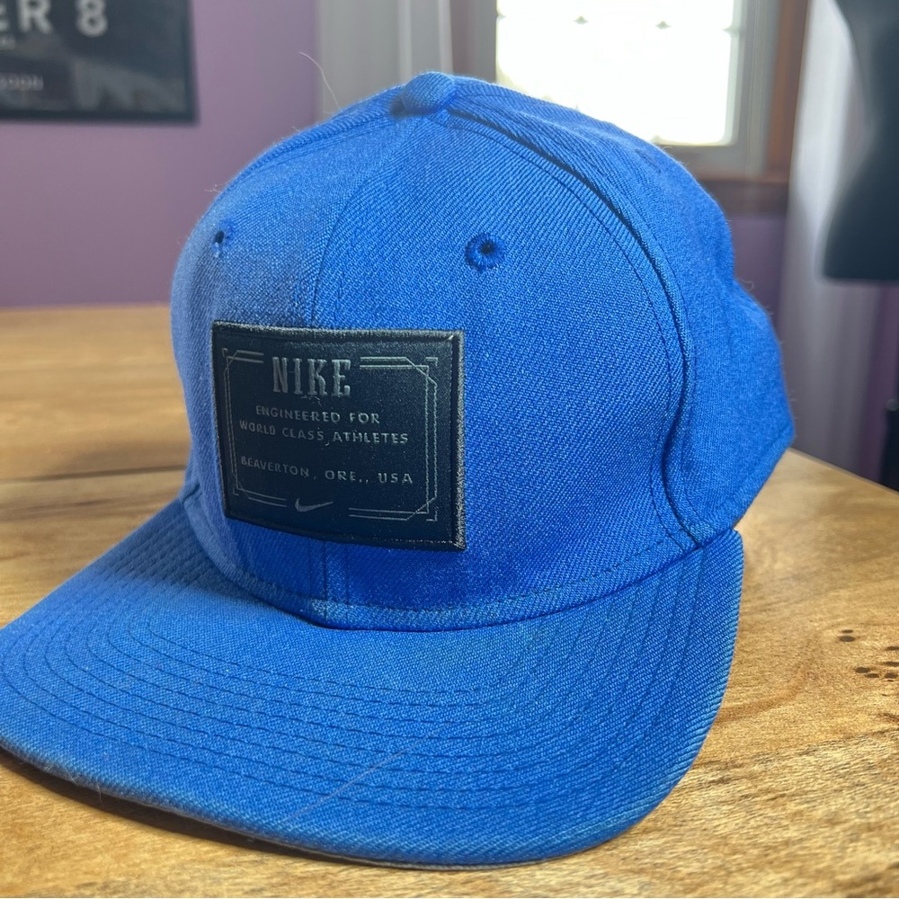 Nike: Engineered For World Class Athletes: Beaverton, Oregon - Blue Wool OS Hat - Picture 5 of 9